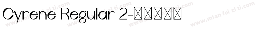 Cyrene Regular 2字体转换